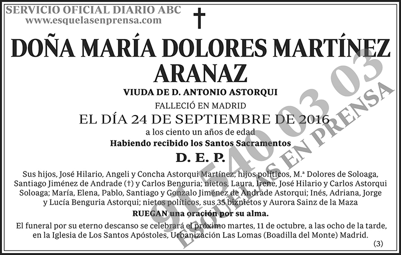 María Dolores Martínez Aranaz